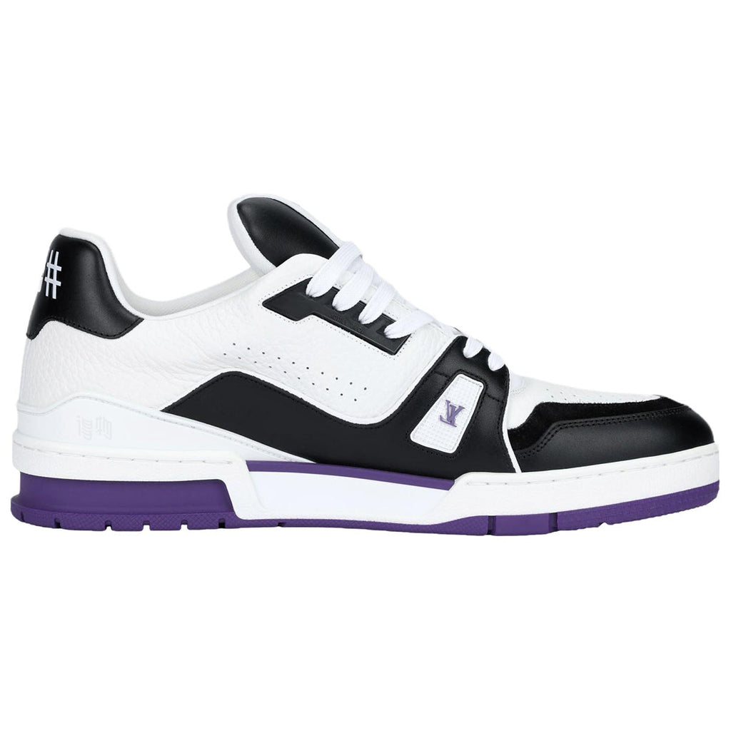Louis Vuitton Trainer Leather Lace-Up Low-Top Sneakers in Purple – Unisex