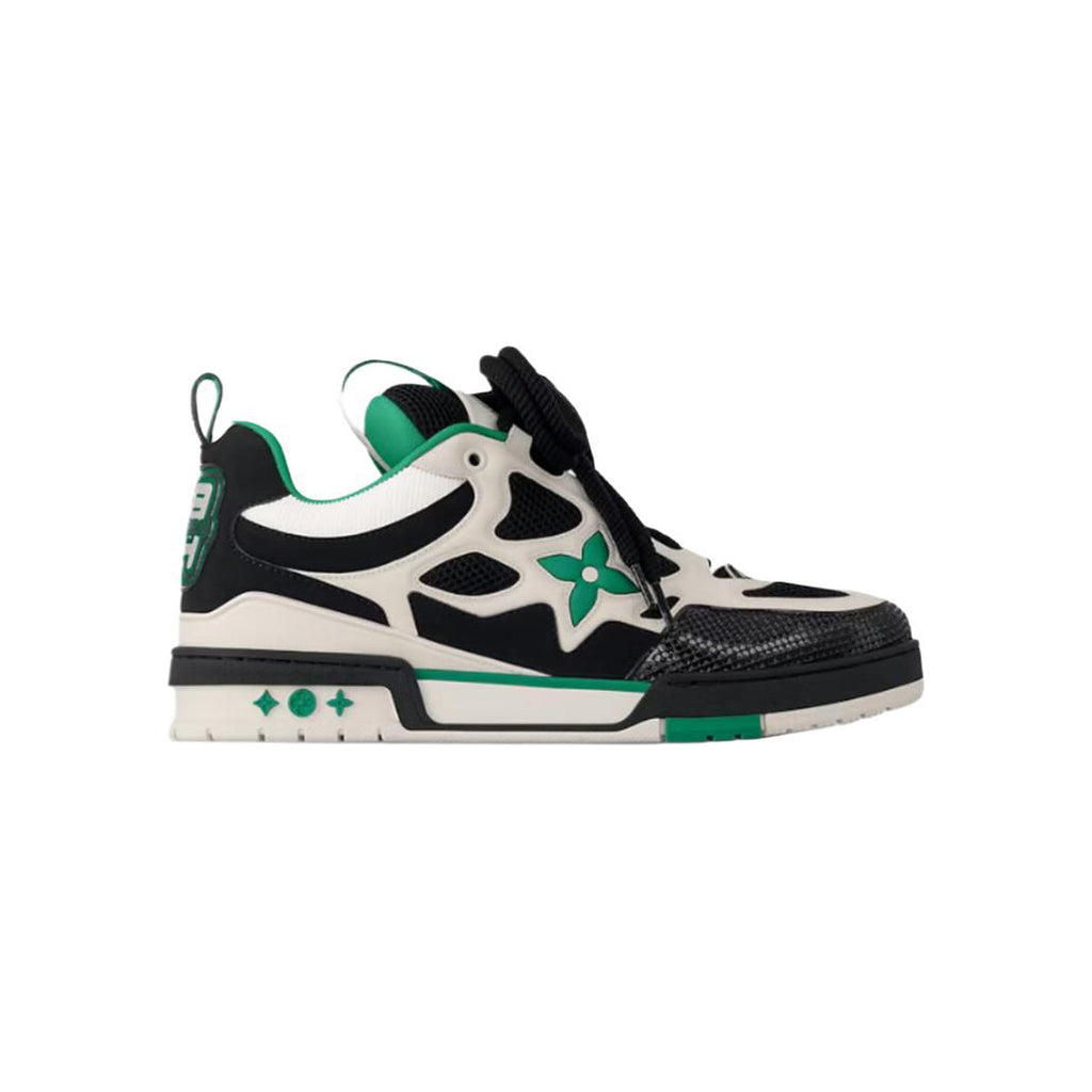 Louis Vuitton Skate Calf Leather Low-Top Sneakers in Black, White & Green – Unisex