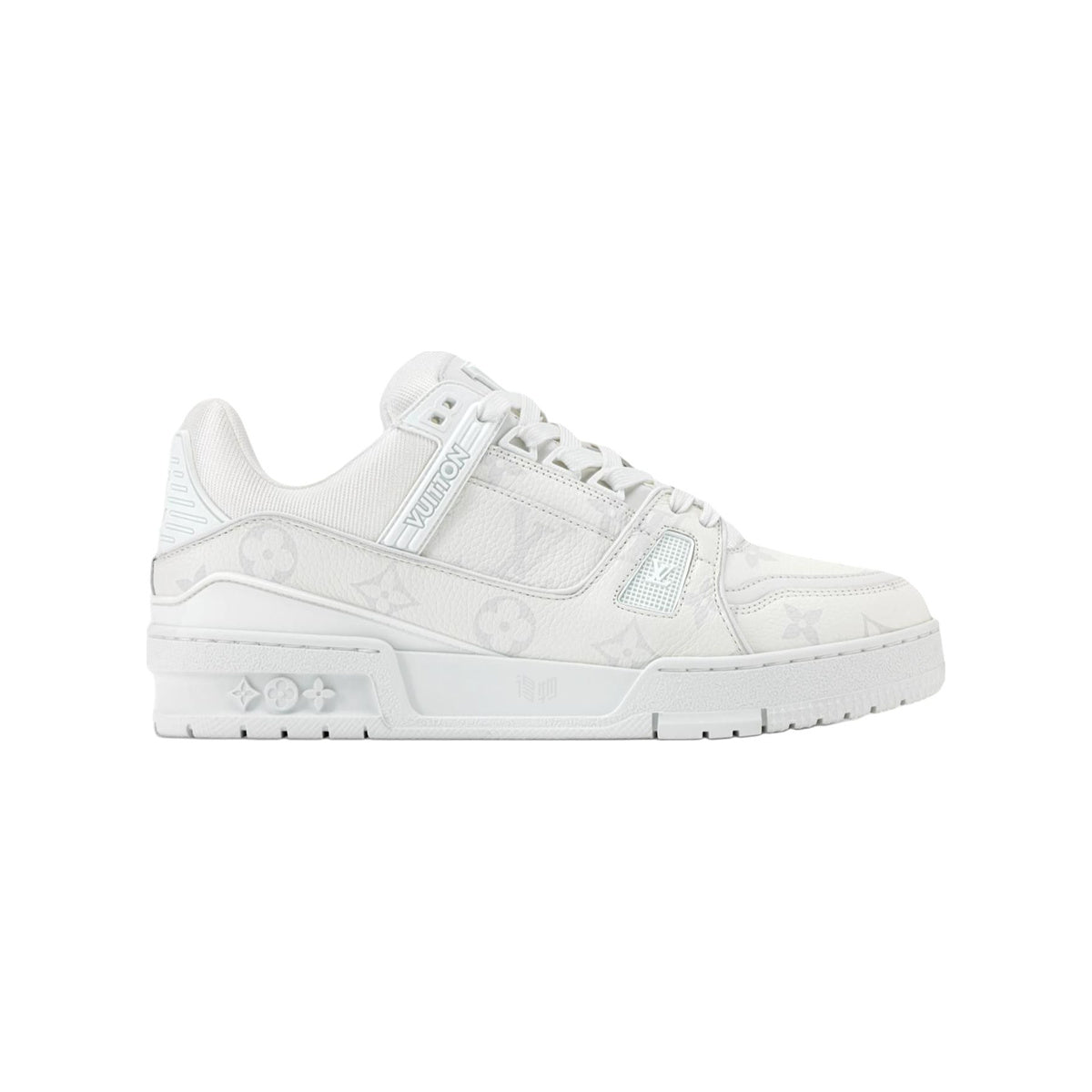 Louis Vuitton Trainer Calf Leather Lace-Up Low-Top Sneakers in Grey & White – WoUnisex