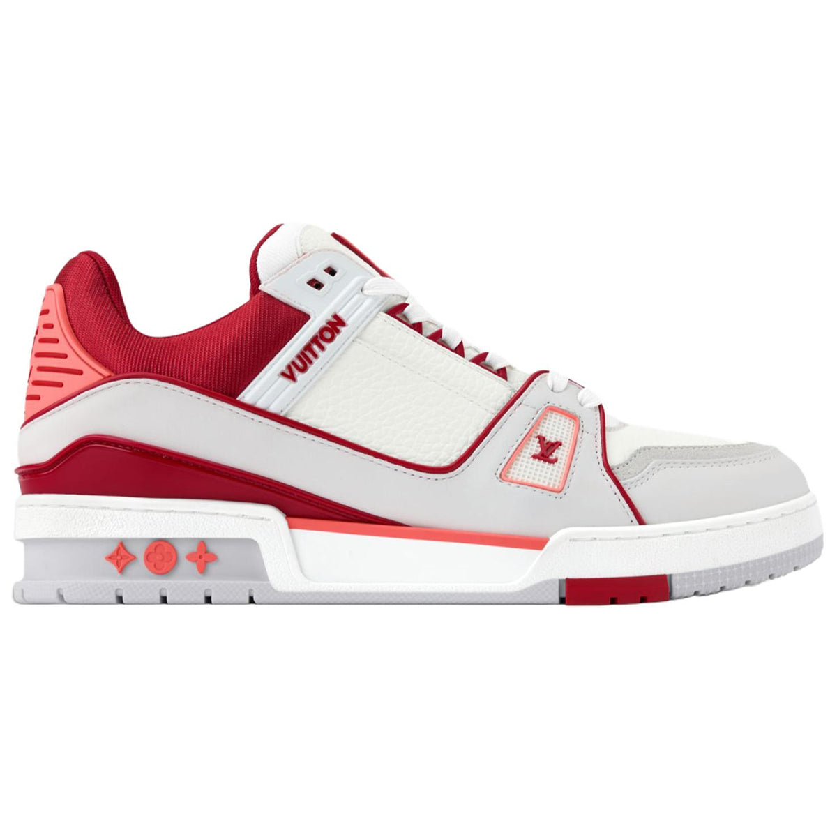 Louis Vuitton Trainer Lace-Up Low-Top Sneakers in Red – Unisex