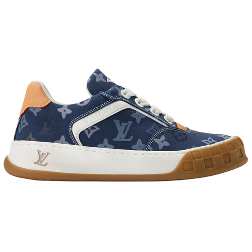 Louis Vuitton Tilted Lace-Up Biscuit-Sole Low-Top Sneakers in Blue – Unisex