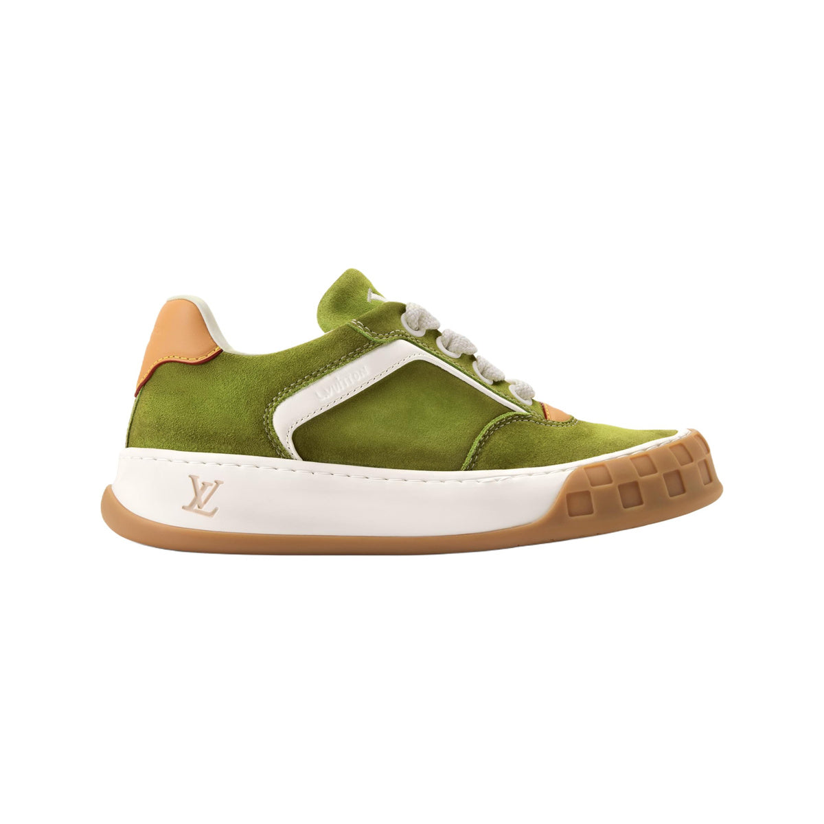 Louis Vuitton LV Tilted Leather Platform Low-Top Sneakers in Green – Unisex