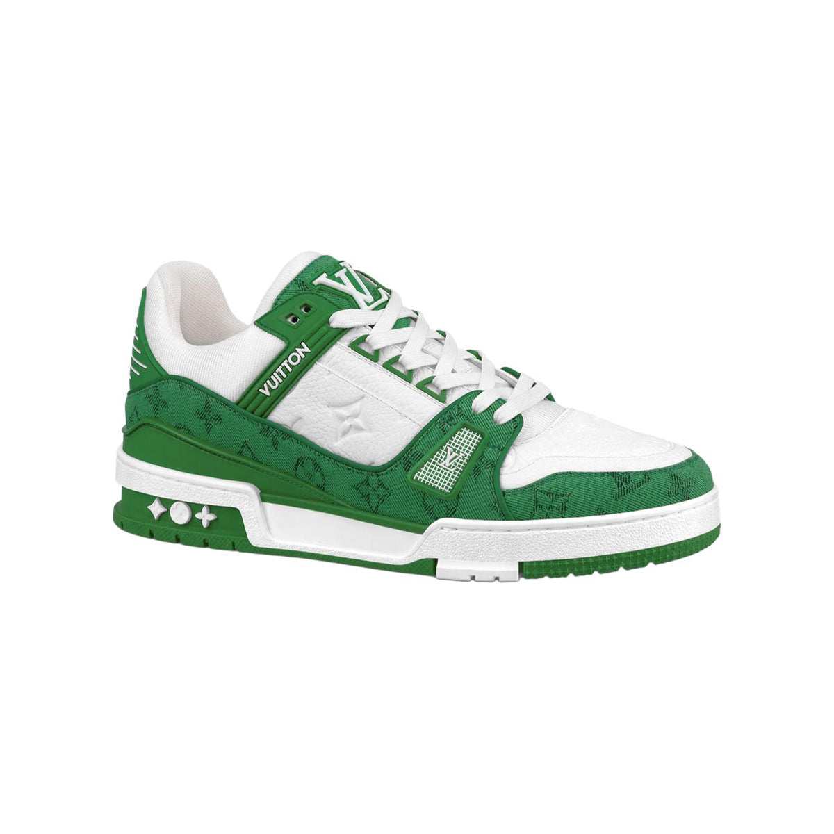Louis Vuitton Trainer Low-Top Sneakers in Green & White – Unisex