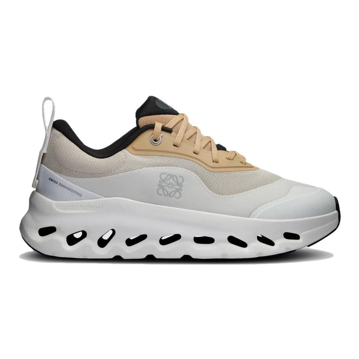 On × LOEWE Cloudmonster Unisex Lifestyle Sneakers – Sand | White