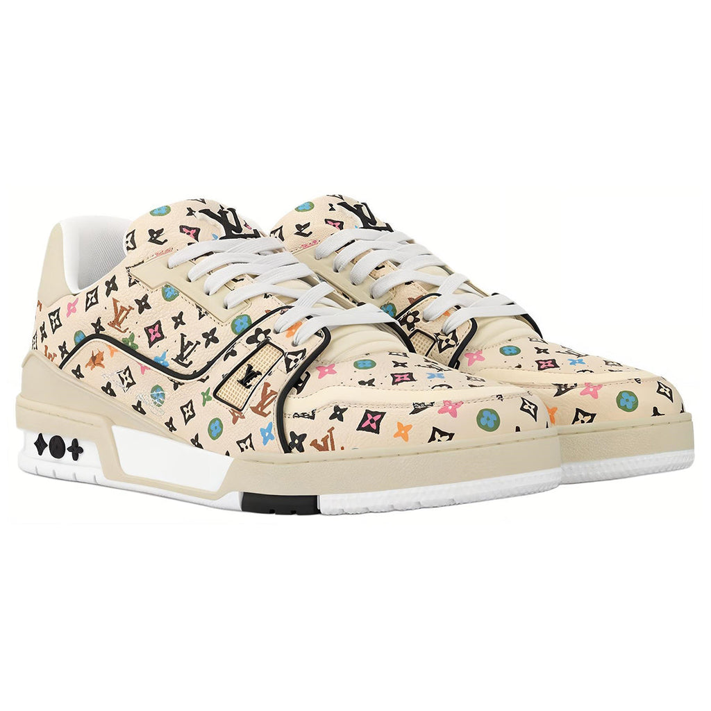 Tyler, the Creator × Louis Vuitton Trainer Lace-Up Low-Top Sneakers in Beige – Unisex