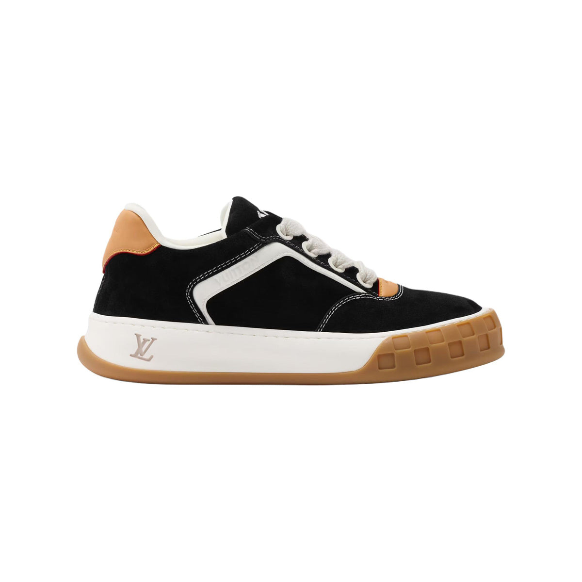 Louis Vuitton LV Tilted Low-Top Sneakers in Black Suede Calf Leather – Unisex