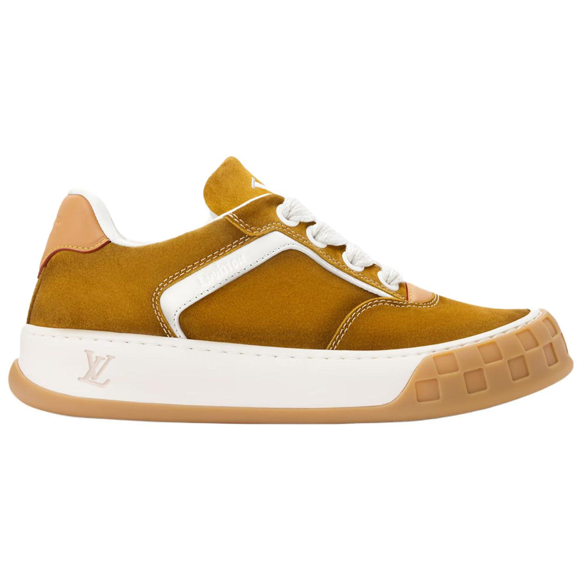 Louis Vuitton Tilted Suede Lace-Up Biscuit-Sole Low-Top Sneakers in Brown – Unisex