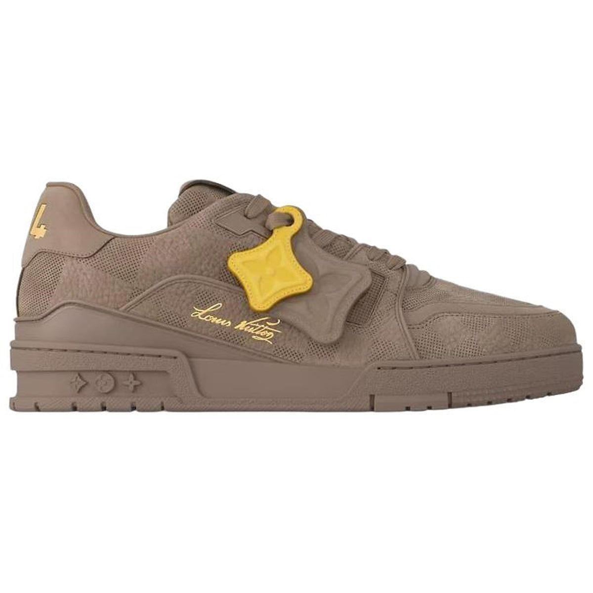 Louis Vuitton Trainer Calf Leather Lace-Up Low-Top Sneakers in Brown – Unisex