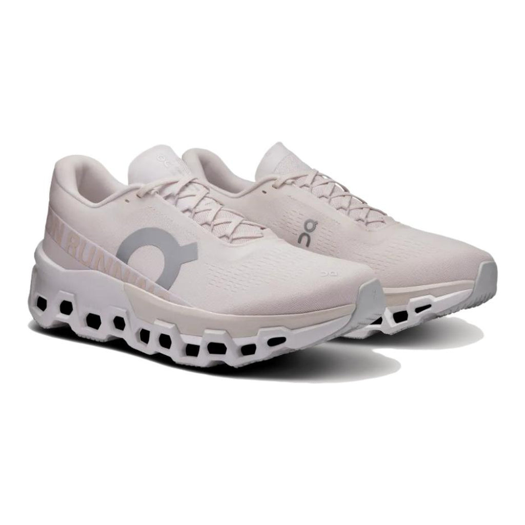 On Cloudmonster Unisex Marathon Running Shoes – Pearl | White