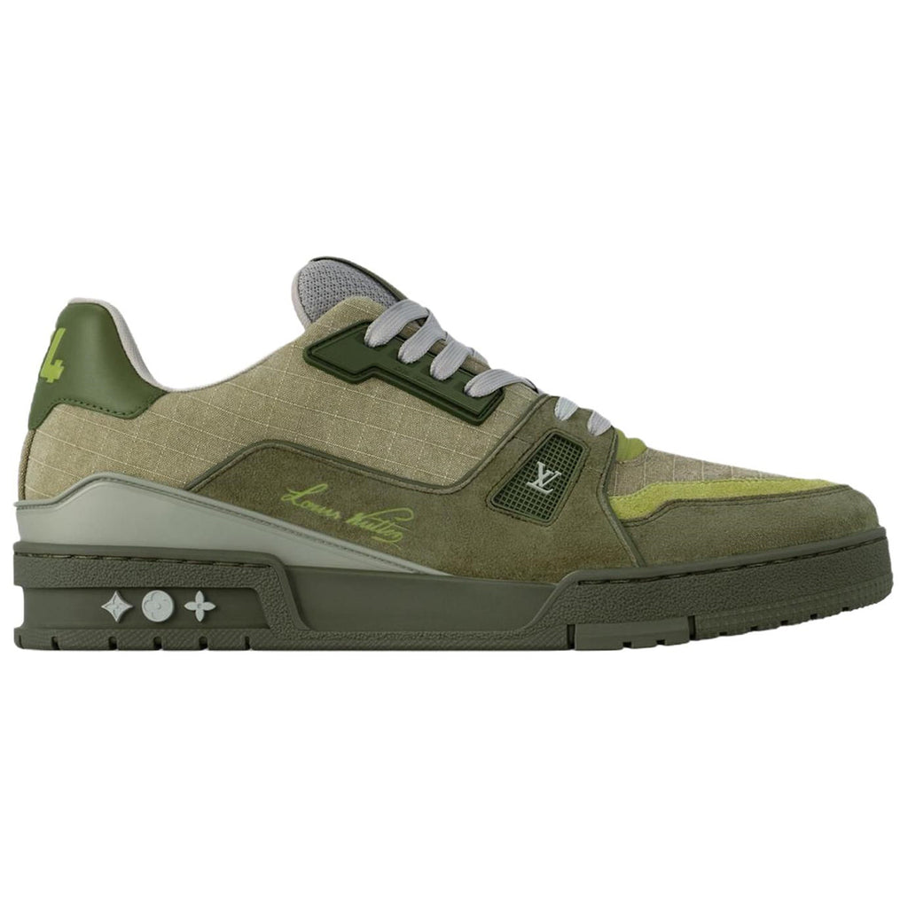 Louis Vuitton Trainer Lace-Up Low-Top Sneakers in Green – Unisex