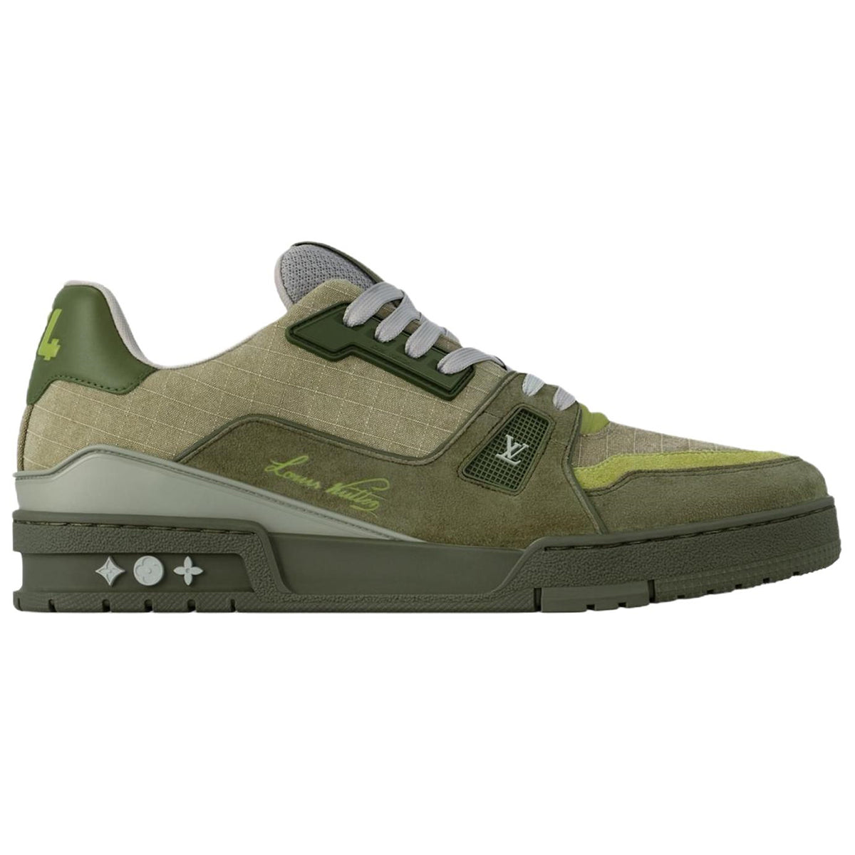 Louis Vuitton Trainer Lace-Up Low-Top Sneakers in Green – Unisex