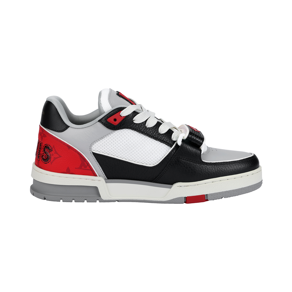 Louis Vuitton Trainer Low-Top Sneakers in Black, Red & White – Unisex