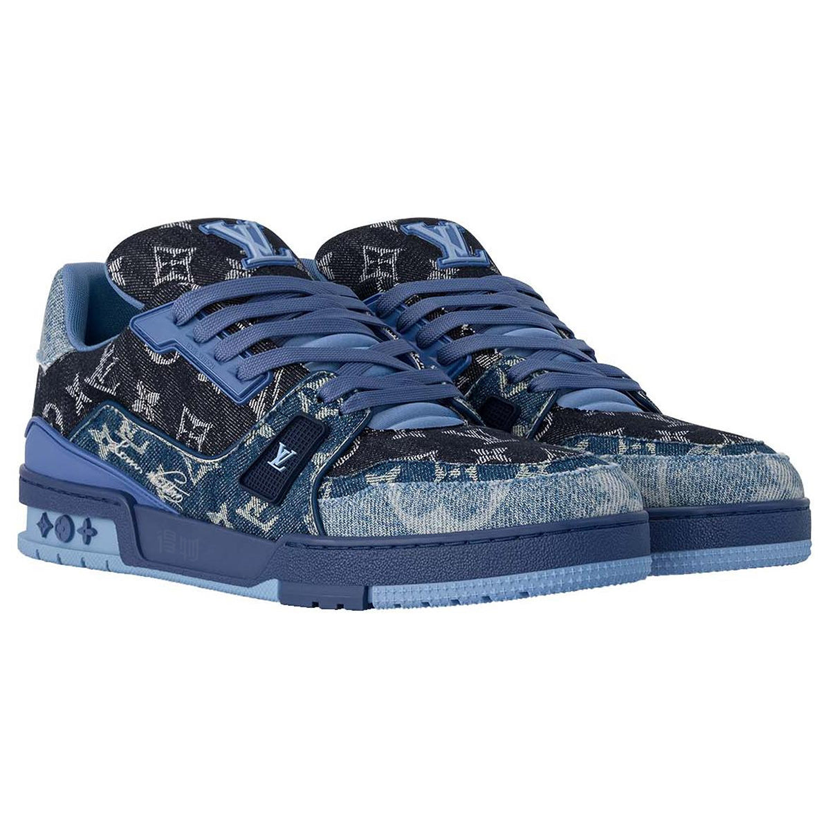 Louis Vuitton LV Trainer 2.0 Sneaker – Blue Monogram Denim / Navy / Ice Blue