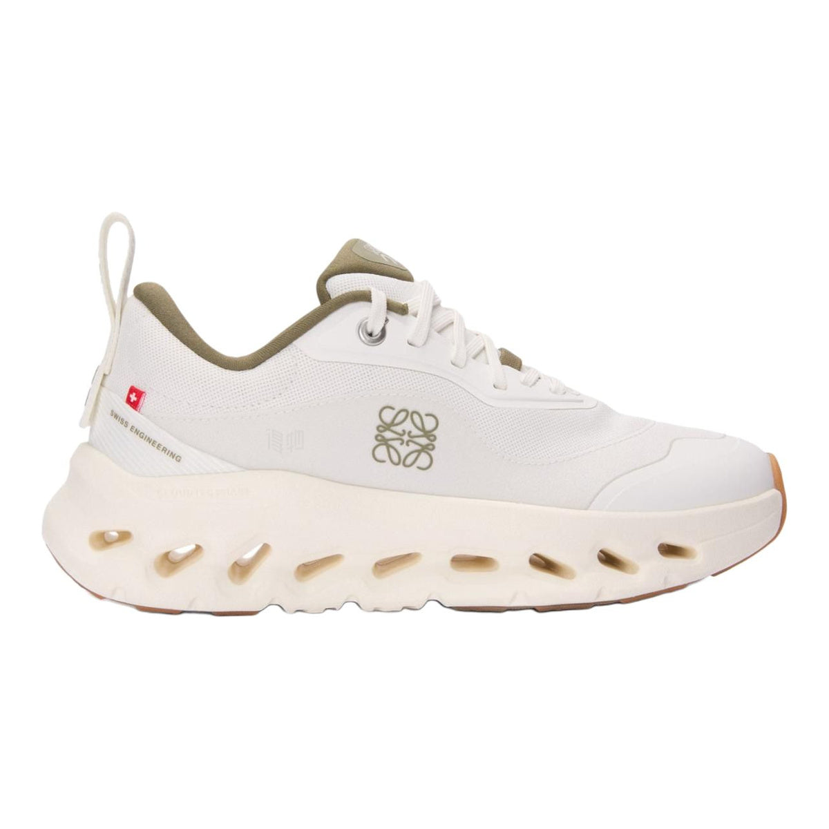 On × LOEWE Cloudmonster Unisex Lifestyle Sneakers – Sage | Caramel
