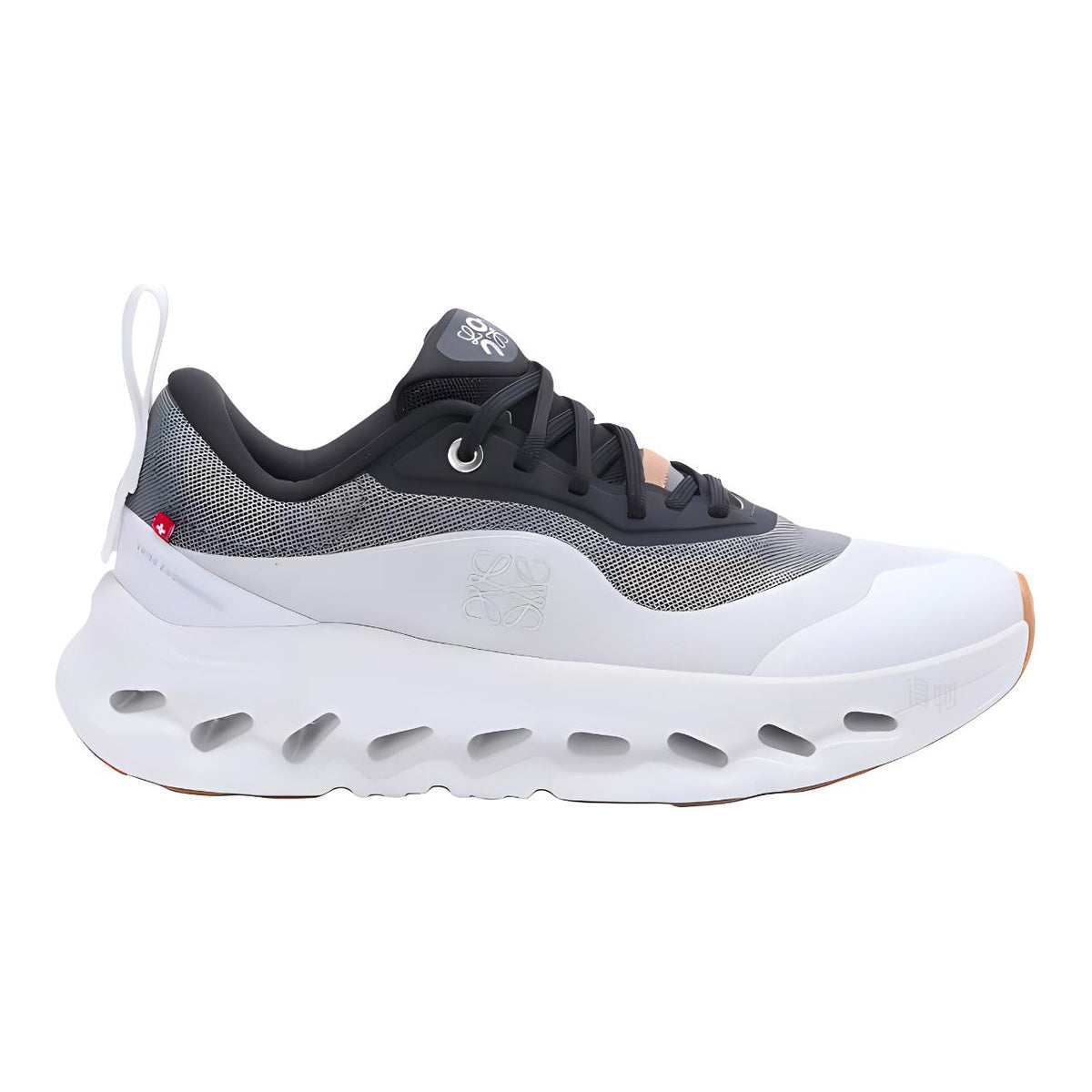 On × LOEWE Cloudmonster Unisex Lifestyle Sneakers – Carbon | White