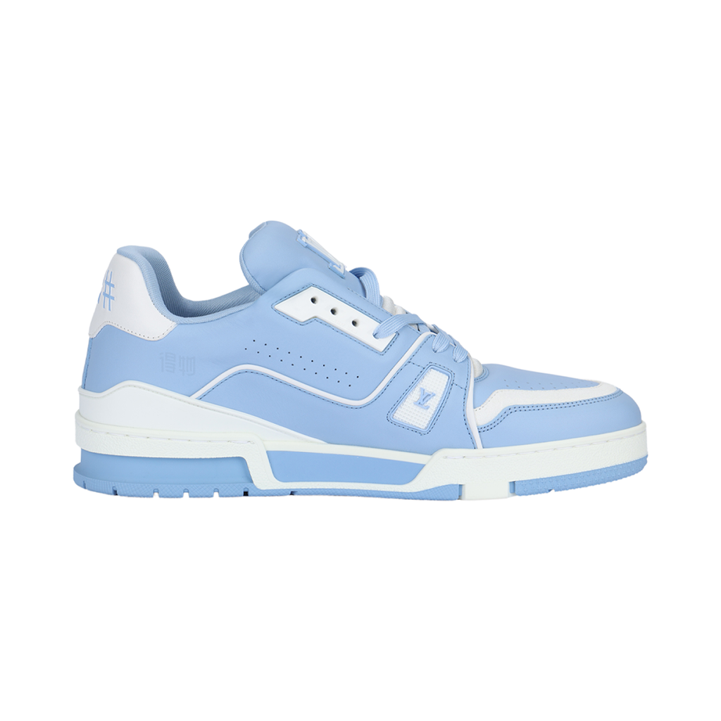 Louis Vuitton Trainer Leather Lace-Up Low-Top Sneakers in Blue – Unisex