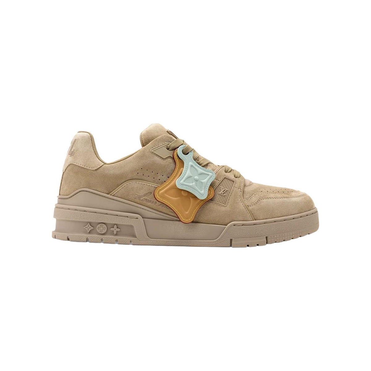 Louis Vuitton Trainer Distressed Suede Low-Top Sneakers in Brown – Unisex