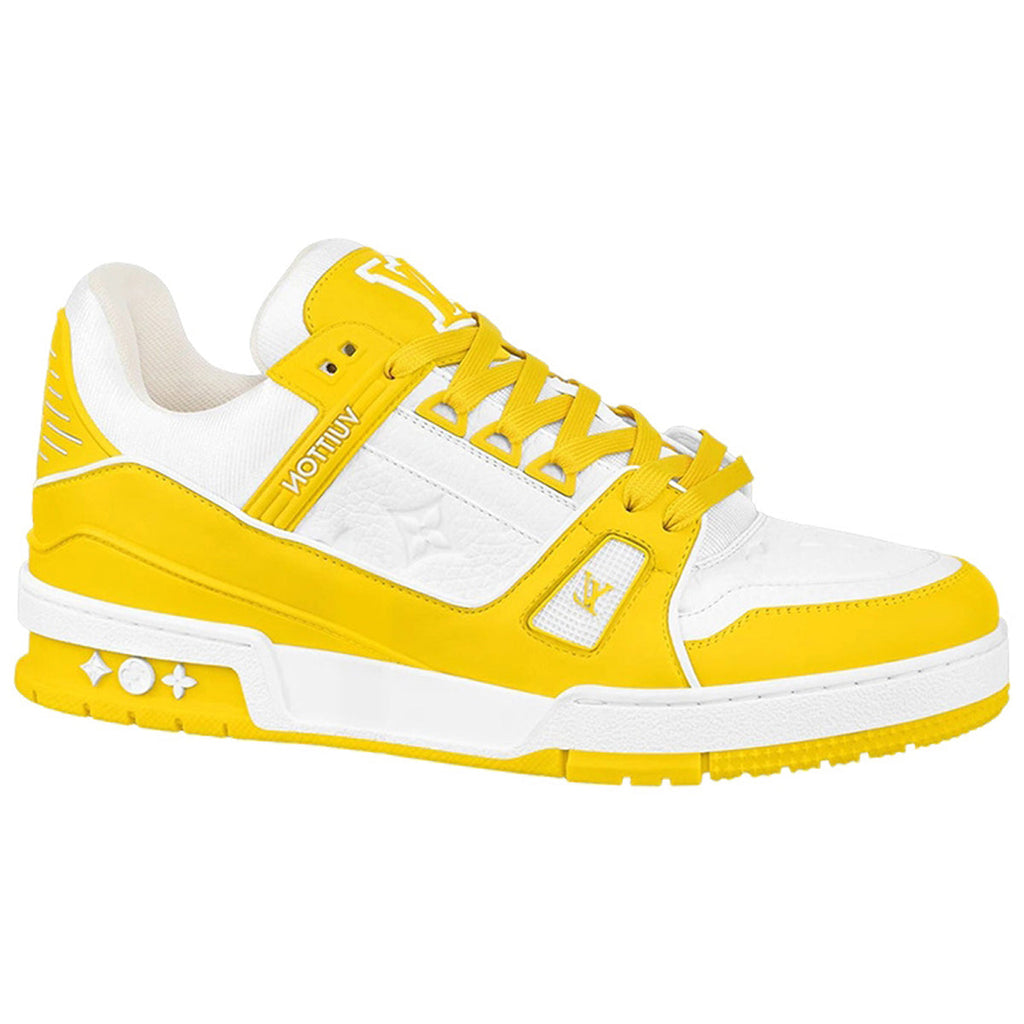 Louis Vuitton Trainer Calf Leather Lace-Up Low-Top Sneakers in Yellow – Unisex