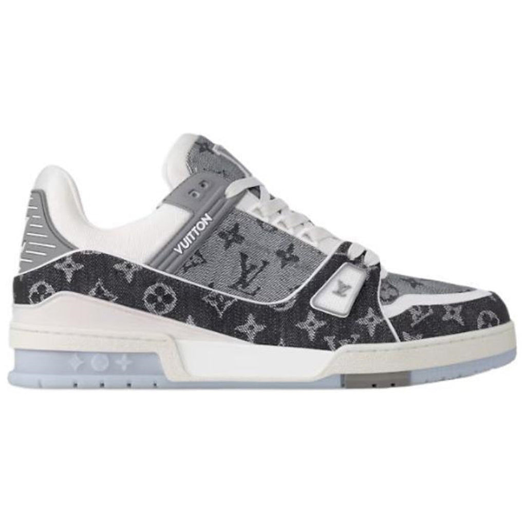 Louis Vuitton Trainer Calf Leather Lace-Up Low-Top Sneakers in Black & White – Unisex
