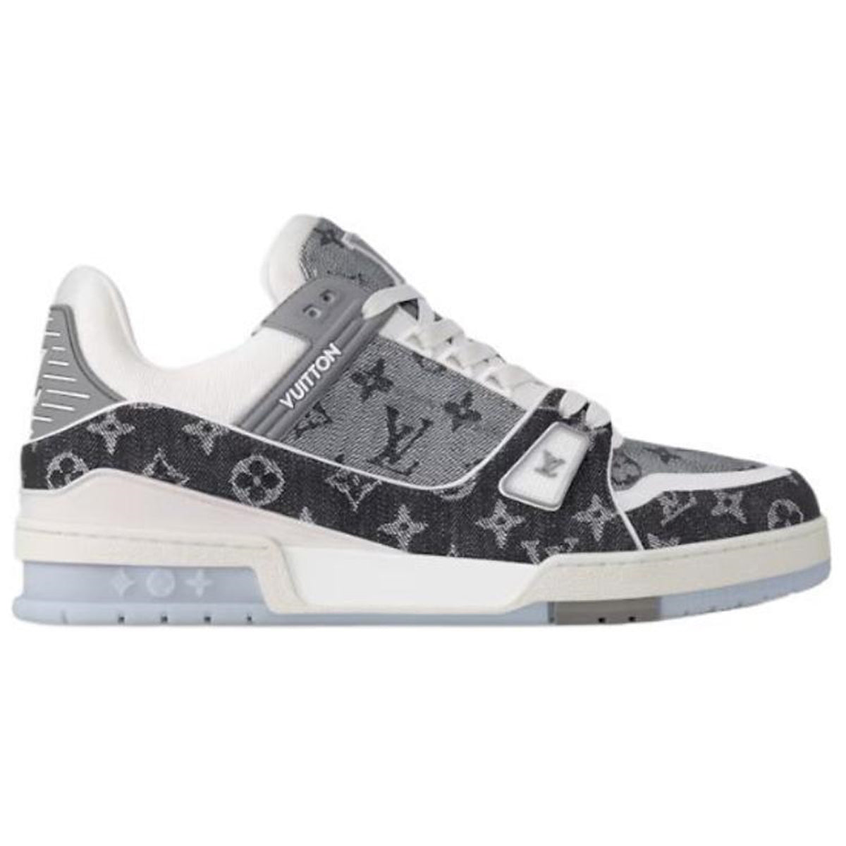 Louis Vuitton Trainer Calf Leather Lace-Up Low-Top Sneakers in Black & White – Unisex