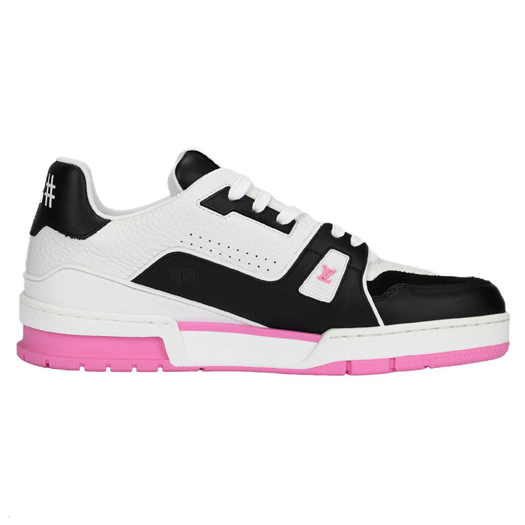 Louis Vuitton Trainer Calf Leather Lace-Up Low-Top Sneakers in Pink