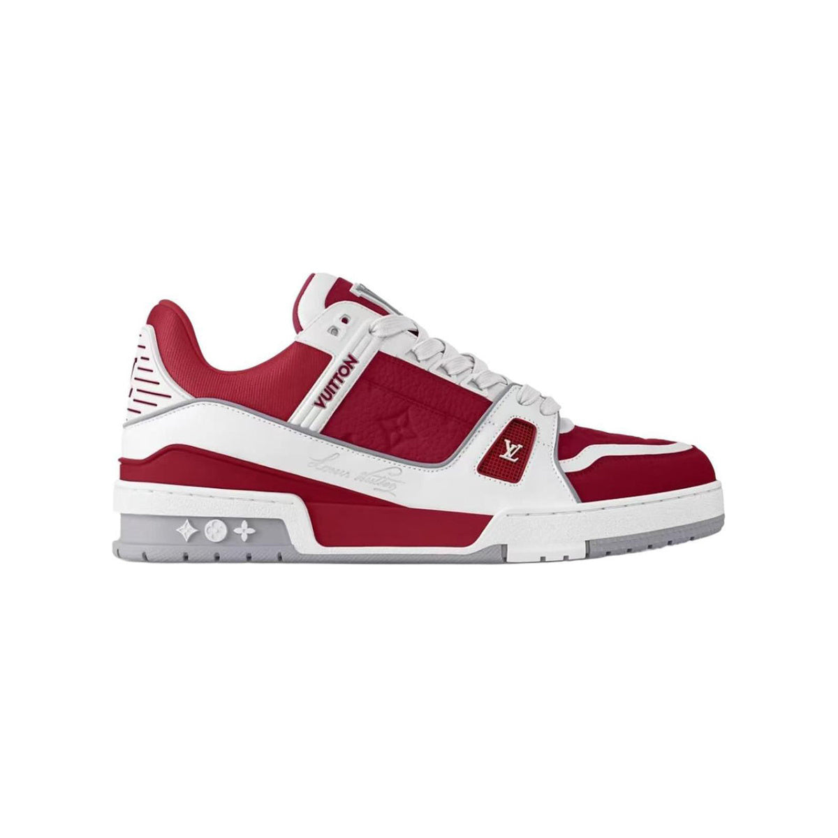 Louis Vuitton Trainer Calf Leather Low-Top Sneakers in Red – Unisex