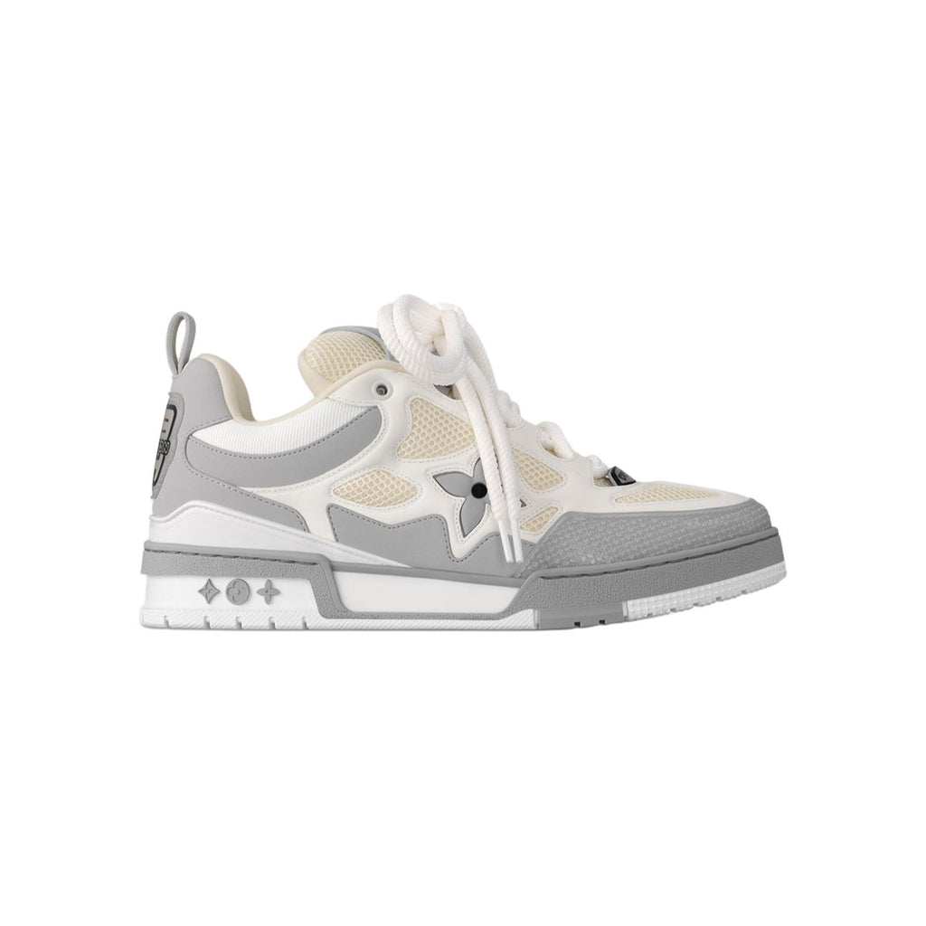 Louis Vuitton Skate Leather Lace-Up Low-Top Sneakers in Grey – Unisex