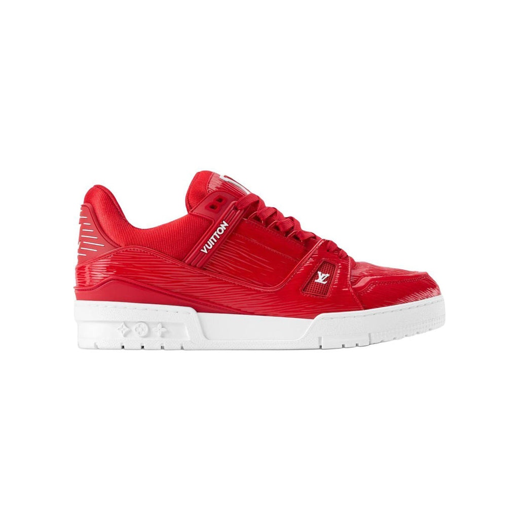 Louis Vuitton Trainer Patent Leather Low-Top Sneakers in Red – Unisex