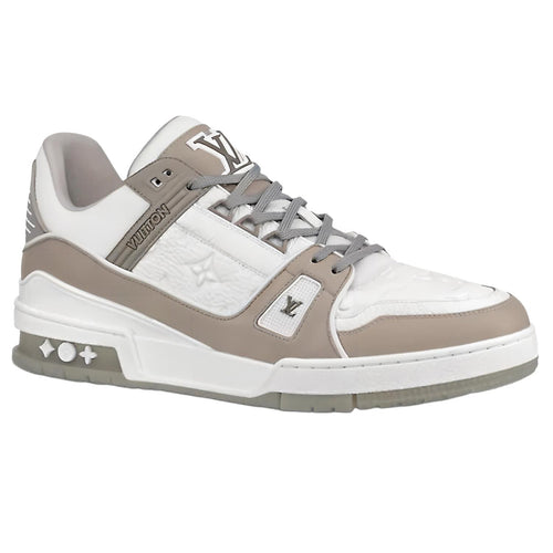 Louis Vuitton LV Trainer Sneaker – Grey / White Monogram Embossed