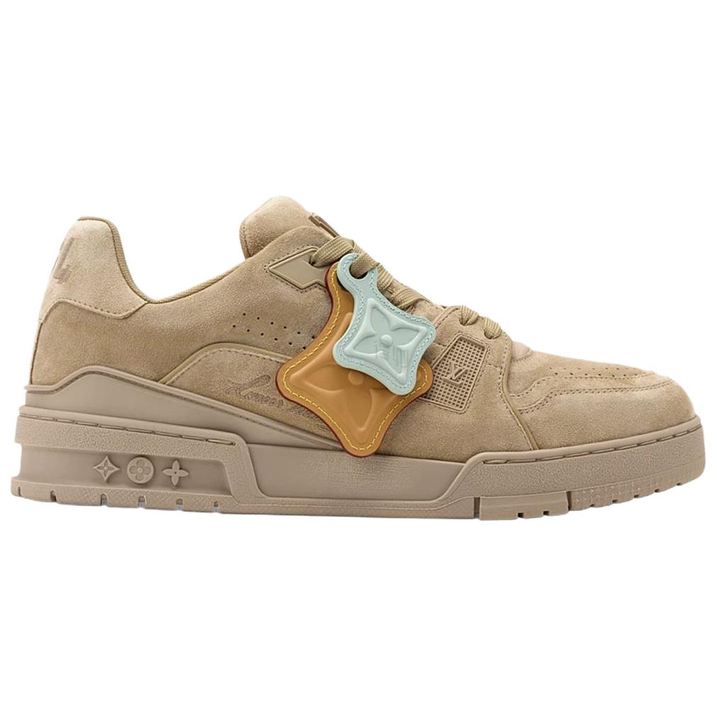 Tyler, the Creator × Louis Vuitton LV Trainer #54 – Beige / Sand with Monogram Charms