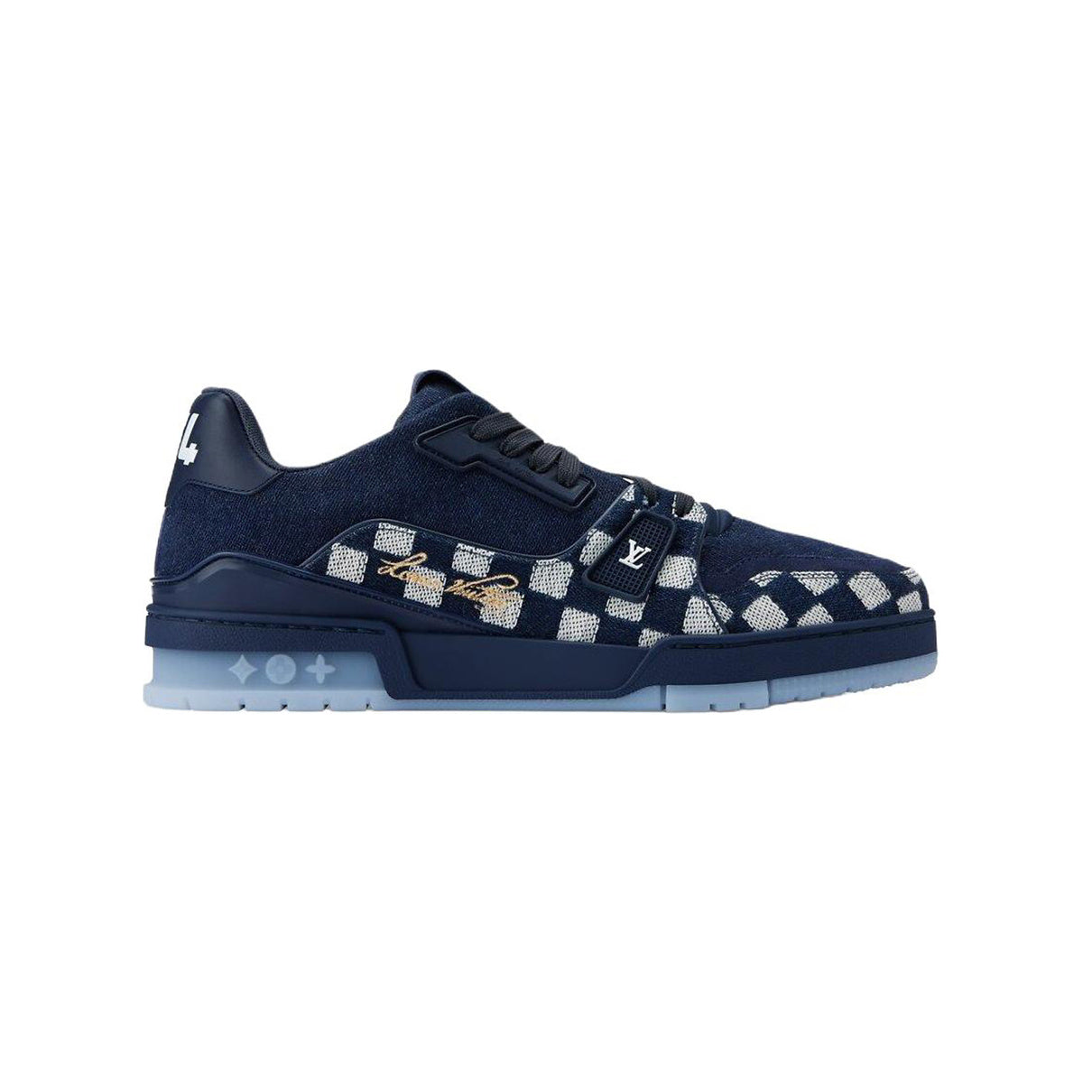 NIGO x Louis Vuitton Trainer FW25 Denim Low-Top Sneakers in Blue – Unisex