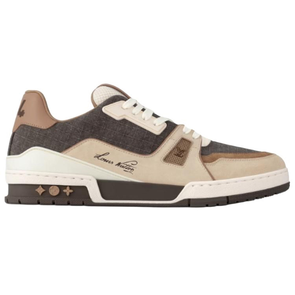 Louis Vuitton Trainer Lace-Up Platform Low-Top Sneakers in Brown – Unisex