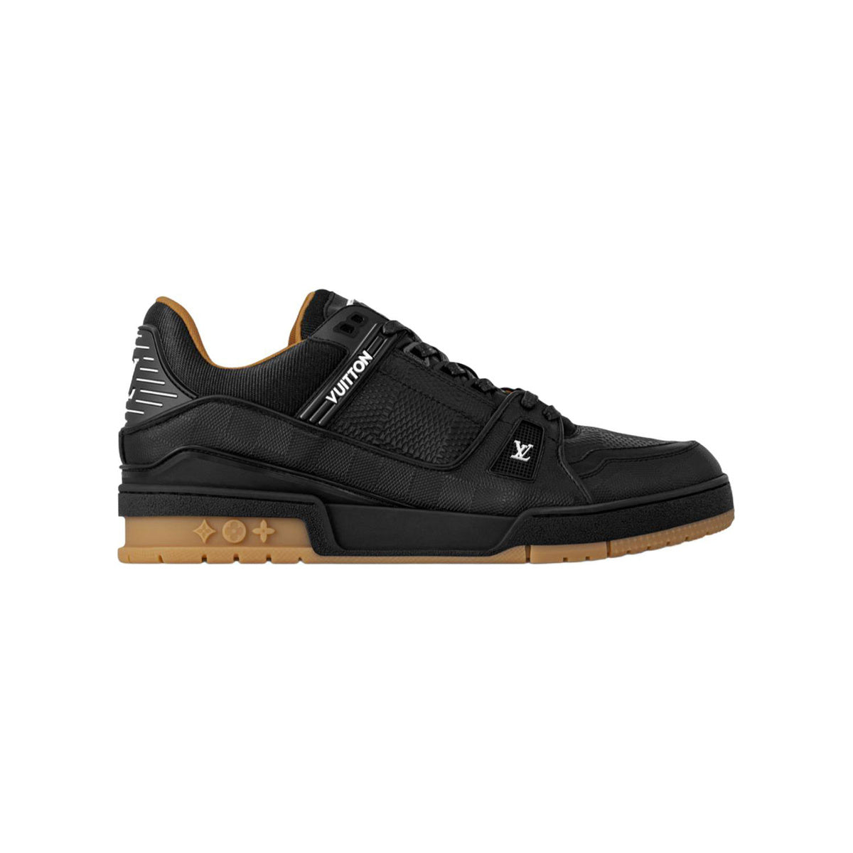 Louis Vuitton Trainer Calf Leather Lace-Up Low-Top Sneakers in Black – Unisex