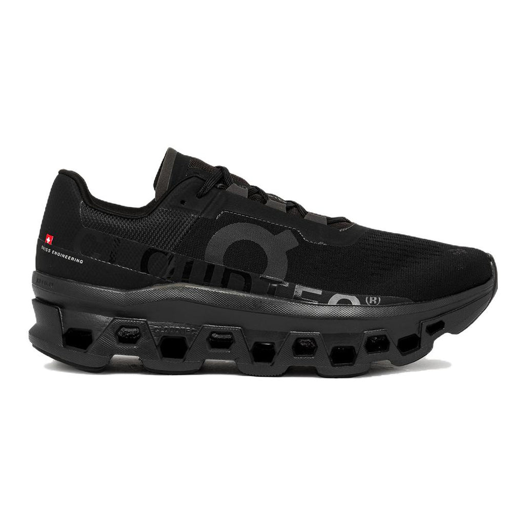 On Cloudmonster Running Shoes – Black | Eclipse