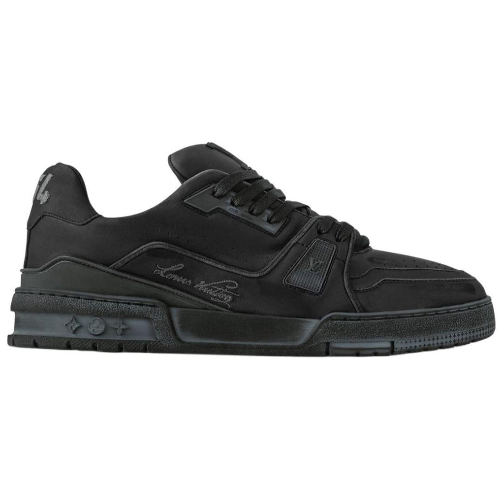 Louis Vuitton Trainer Lace-Up Low-Top Sneakers in Black Finish – Unisex