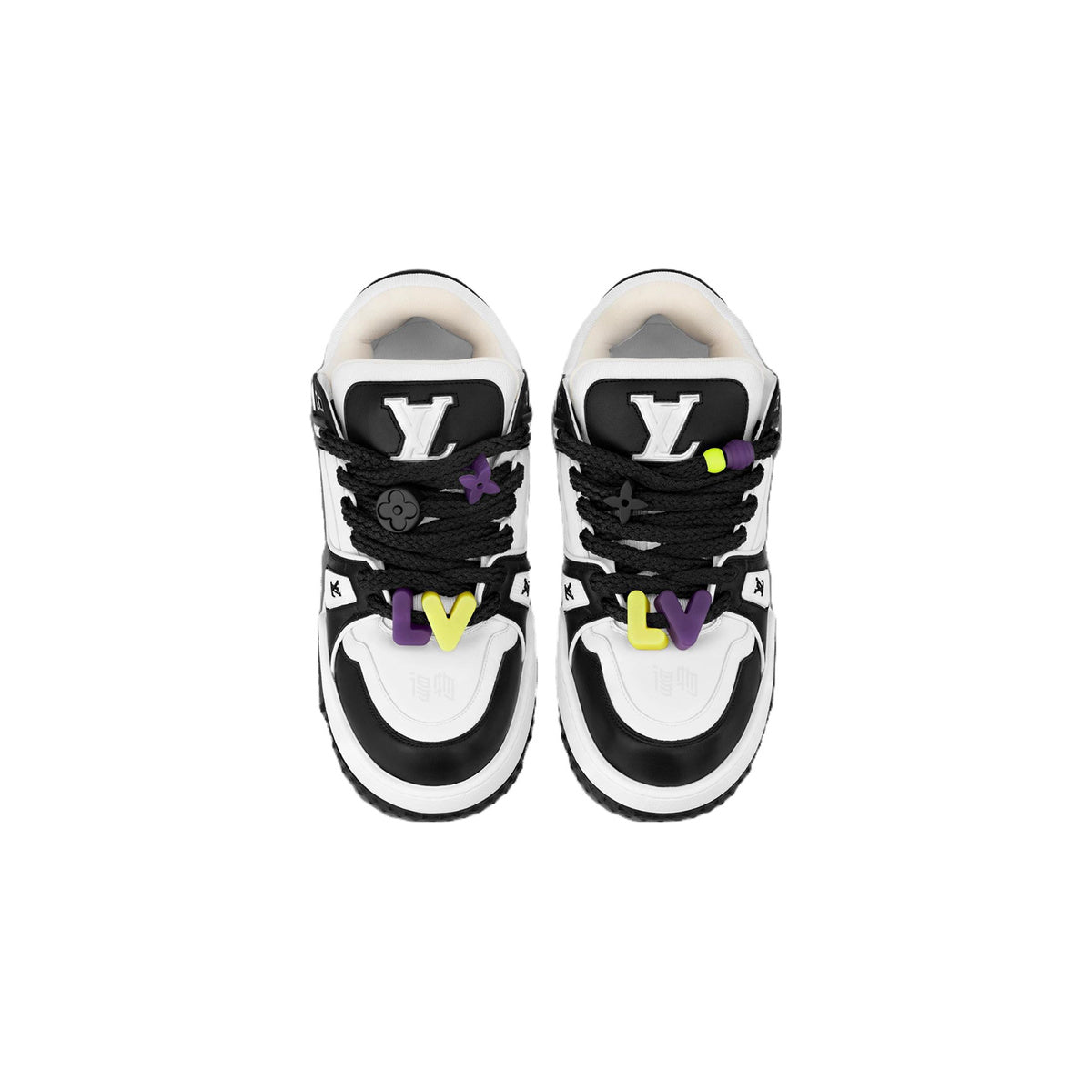 Louis Vuitton Trainer Maxi Oversized Chunky Low-Top Sneakers in White & Black – Unisex
