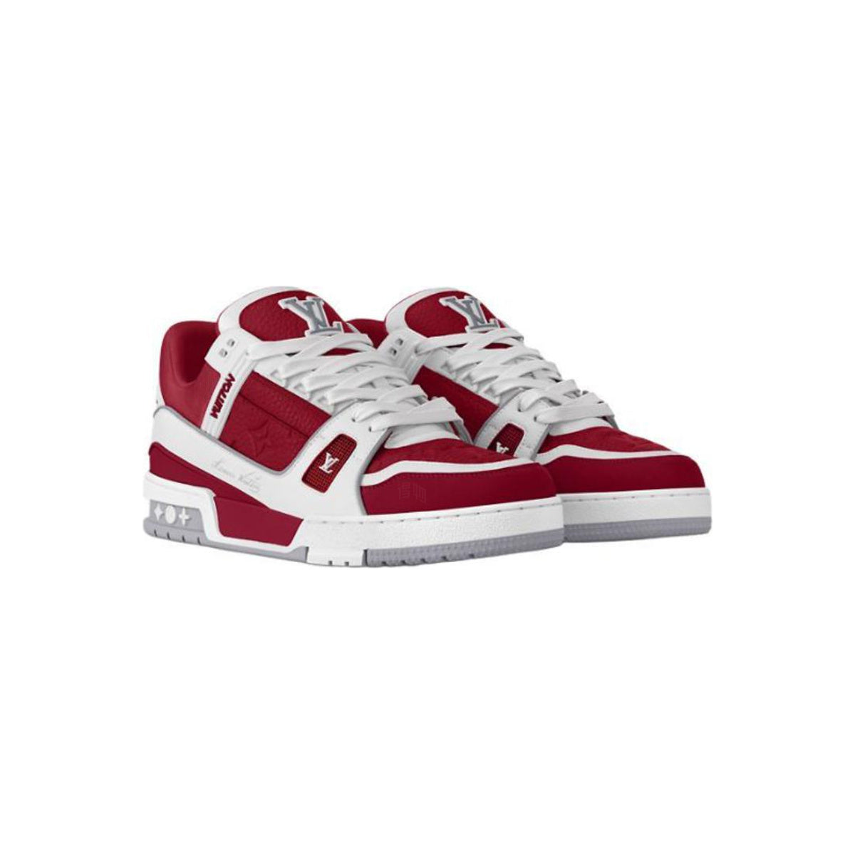 Louis Vuitton Trainer Calf Leather Low-Top Sneakers in Red – Unisex