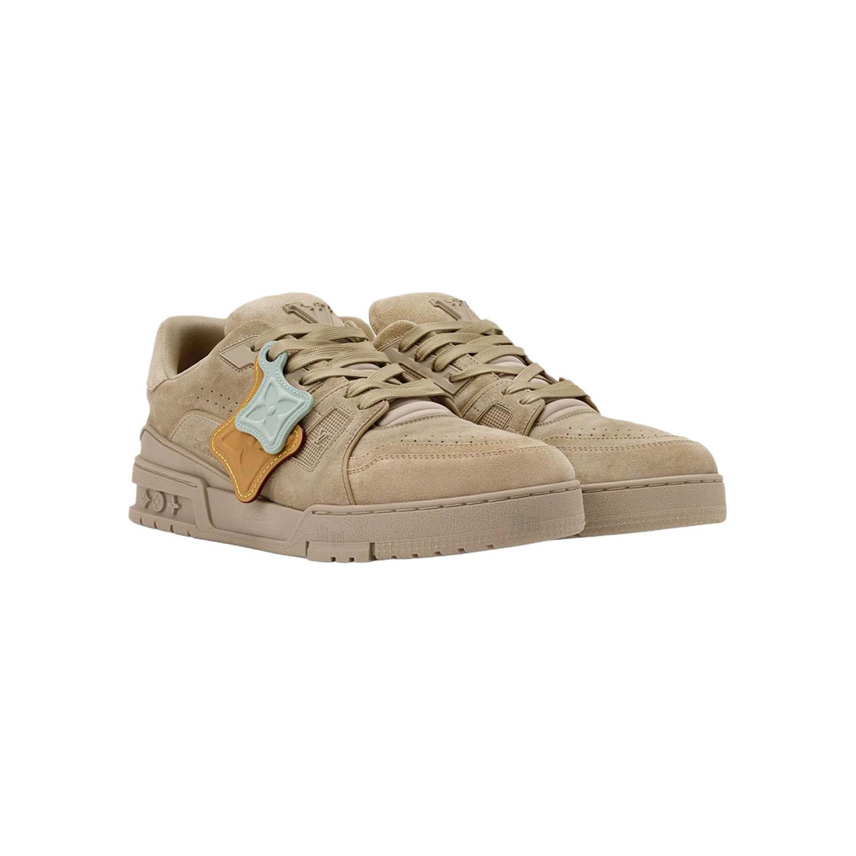Louis Vuitton Trainer Distressed Suede Low-Top Sneakers in Brown – Unisex