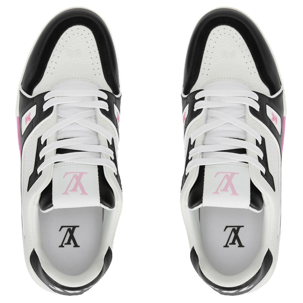Louis Vuitton Trainer Calf Leather Lace-Up Low-Top Sneakers in Pink