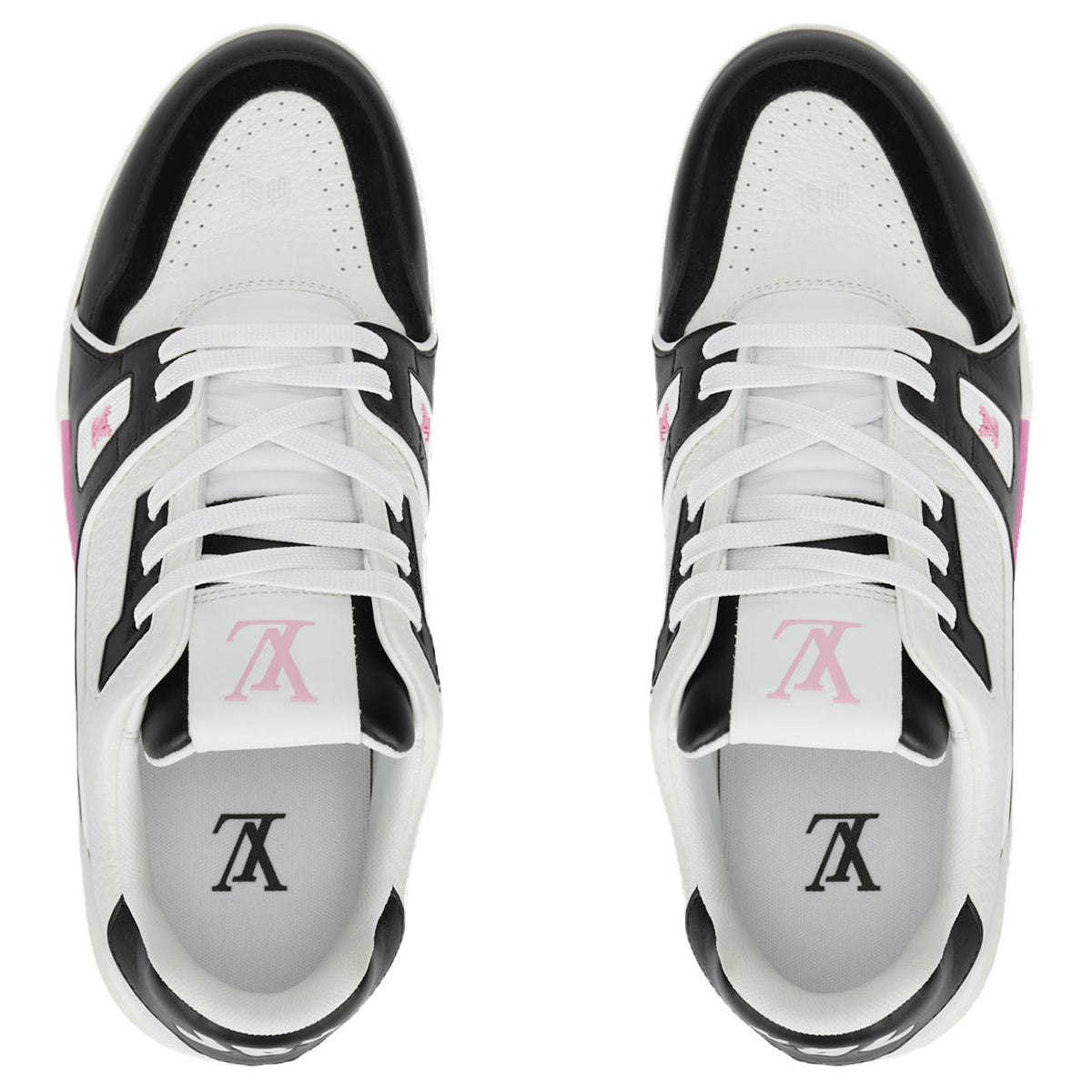 Louis Vuitton Trainer Calf Leather Lace-Up Low-Top Sneakers in Pink