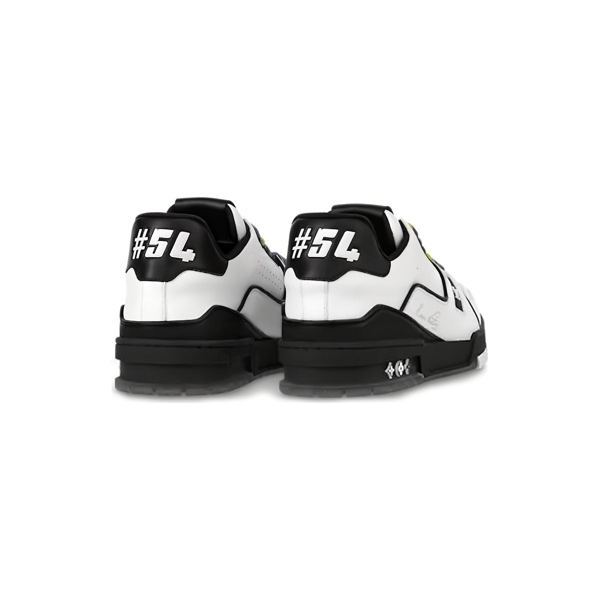 Louis Vuitton Trainer Calf Leather Low-Top Sneakers in White & Black – Unisex