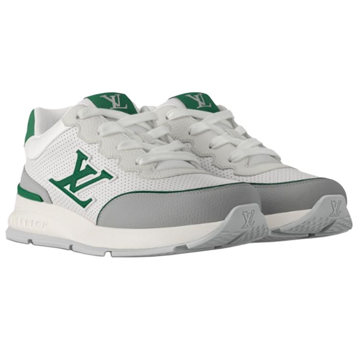 Louis Vuitton Classic Leather Lace-Up Low-Top Casual Sneakers in White – Unisex