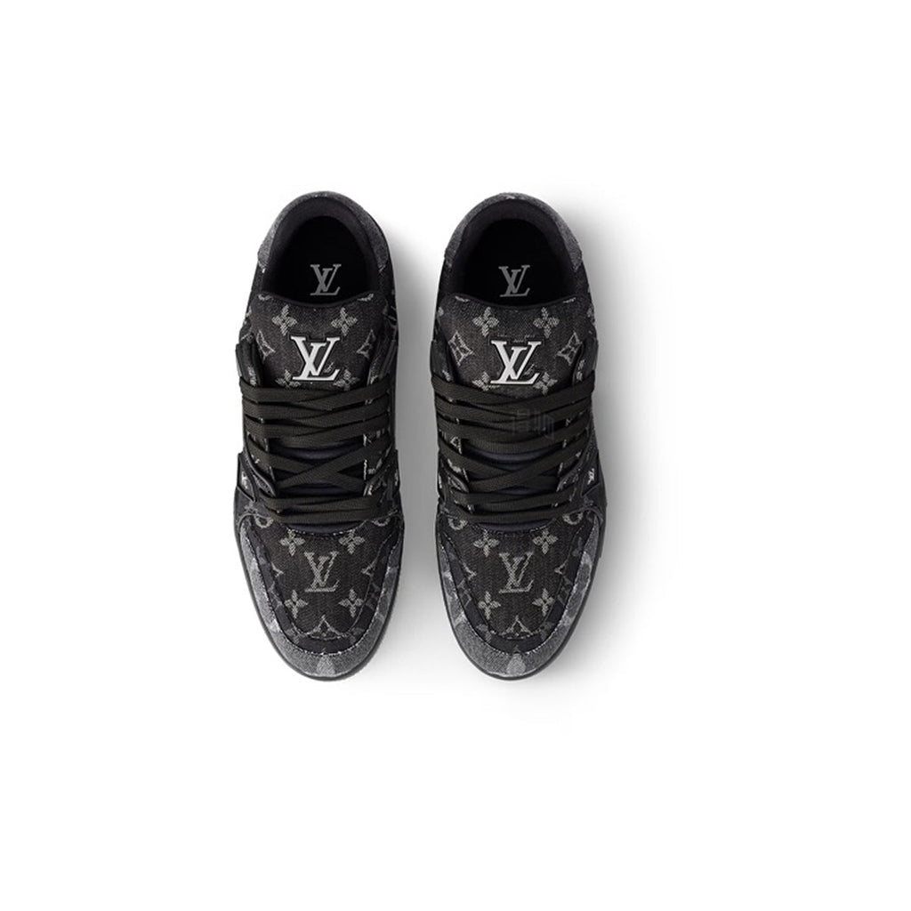 Louis Vuitton LV Trainer 2.0 Sneaker – Black Monogram Denim / Black / Off-White