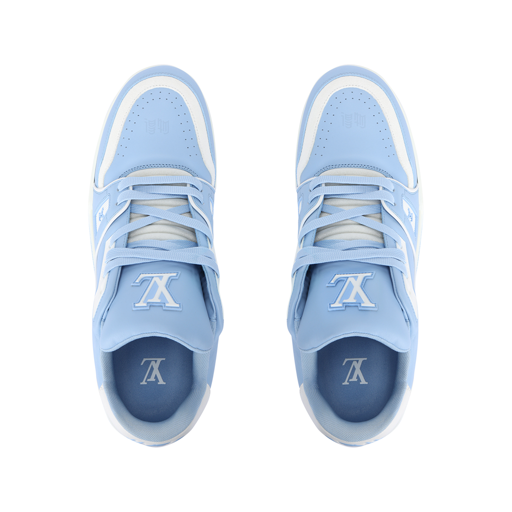 Louis Vuitton Trainer Leather Lace-Up Low-Top Sneakers in Blue – Unisex