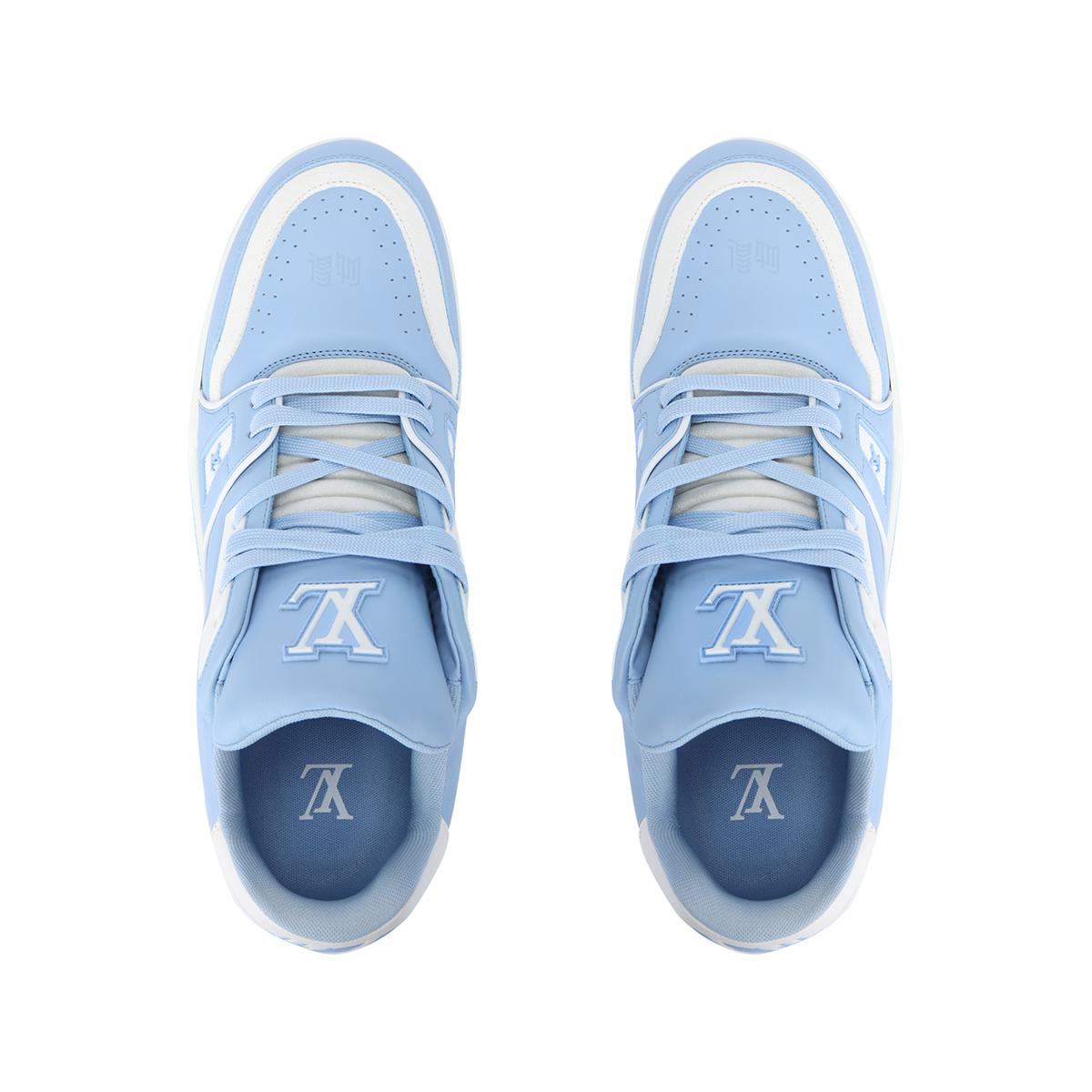 Louis Vuitton Trainer Leather Lace-Up Low-Top Sneakers in Blue – Unisex