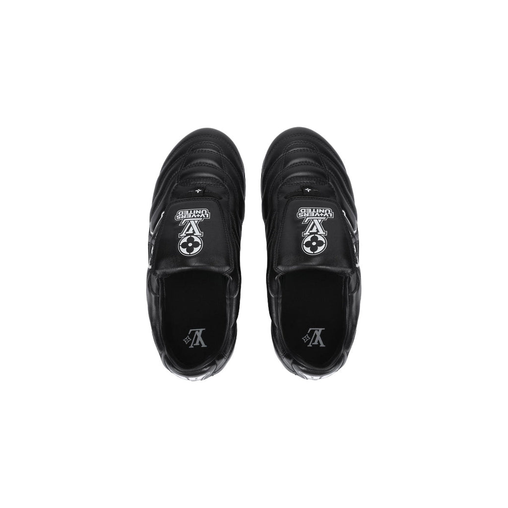 Louis Vuitton Footprint Lambskin Floral Pattern Lace-Up Low-Top Sneakers in Black – Unisex SS25