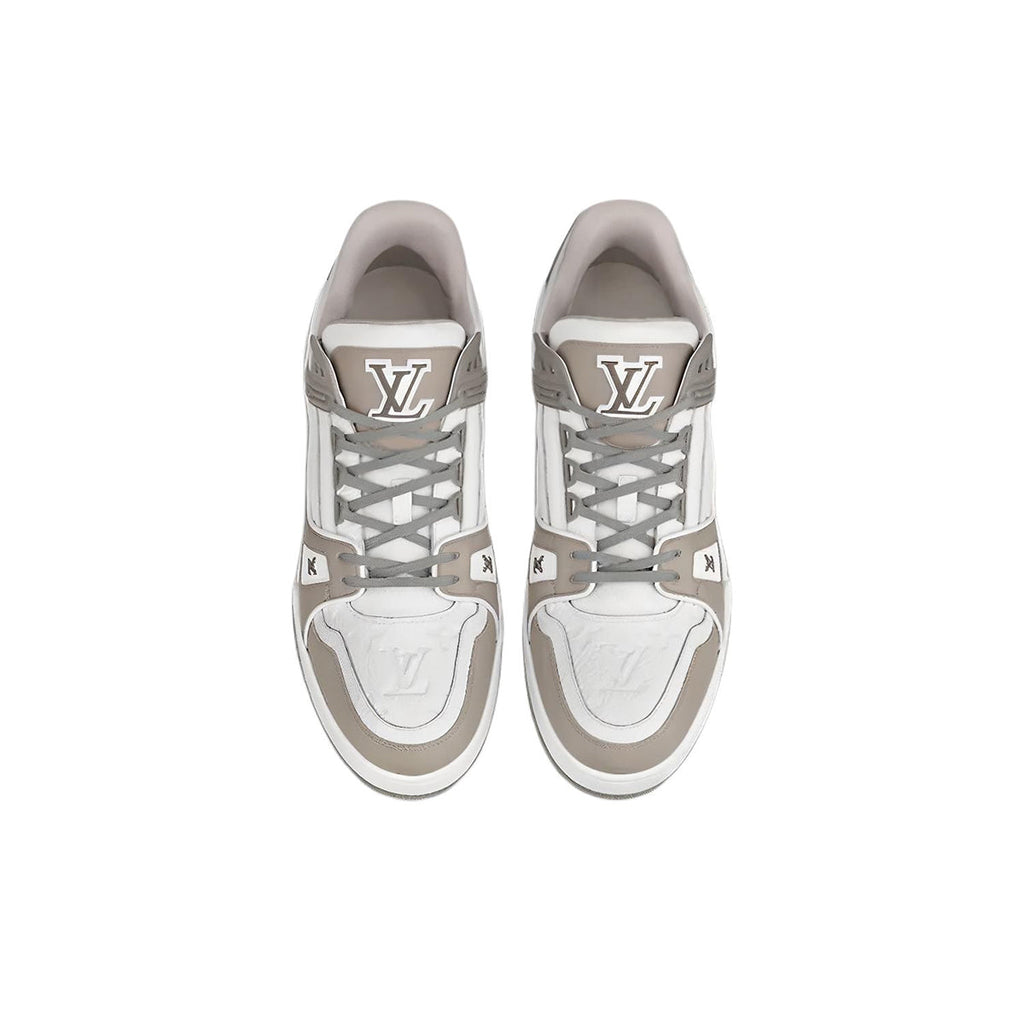 Louis Vuitton LV Trainer Sneaker – Grey / White Monogram Embossed