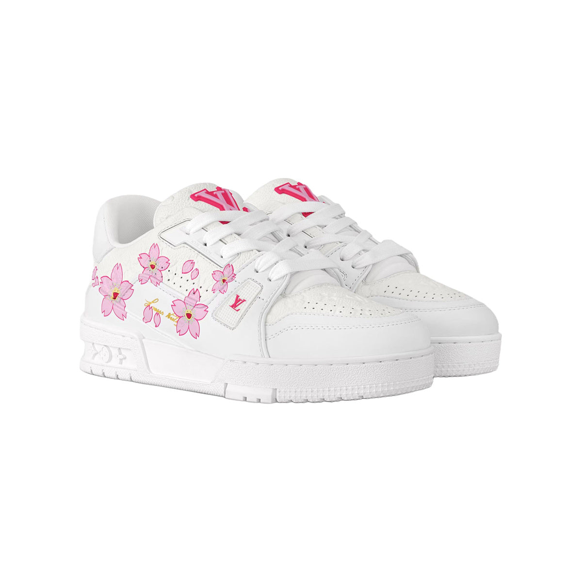 Louis Vuitton × Takashi Murakami Trainer Cherry Blossom Low-Top Sneakers in White – WoUnisex