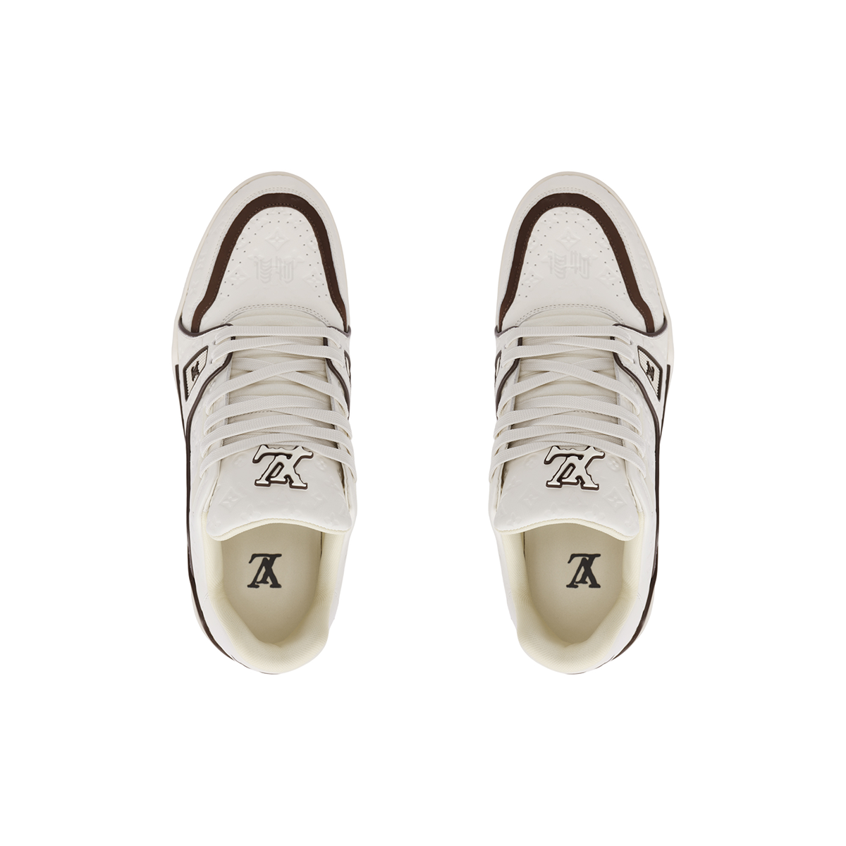 Louis Vuitton Trainer Low-Top Sneakers in Beige & Brown – Unisex