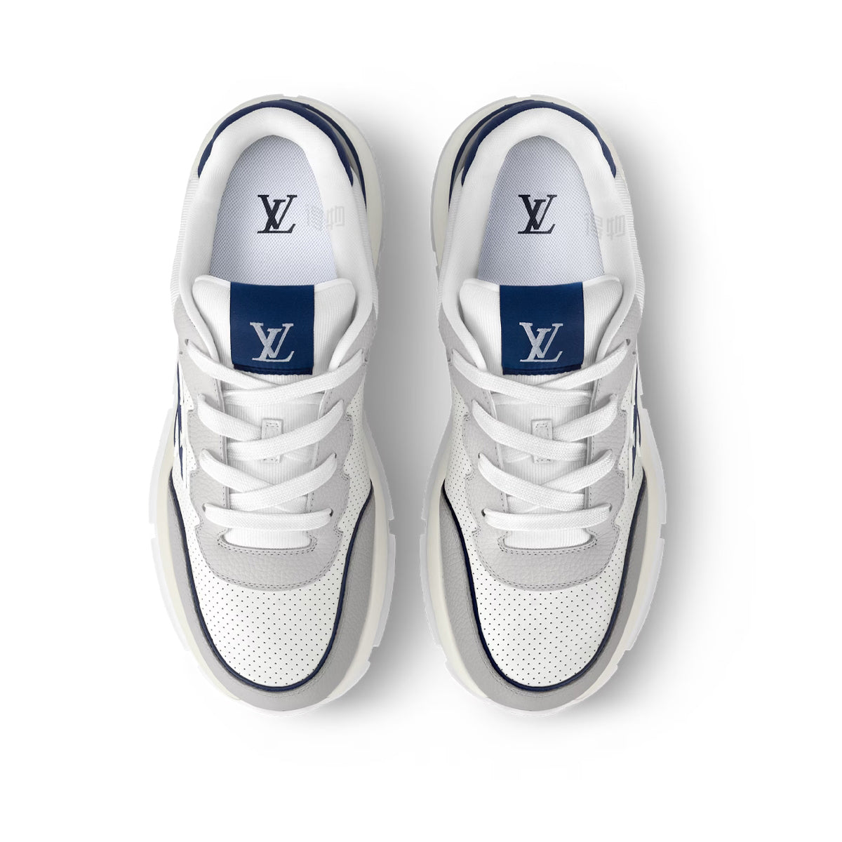Louis Vuitton Classic Lace-Up Low-Top Casual Sneakers in Navy Blue – Unisex